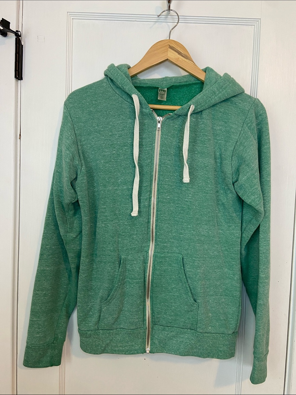 Royal apparel unisex green zipper hoodie sweatshirt – size small